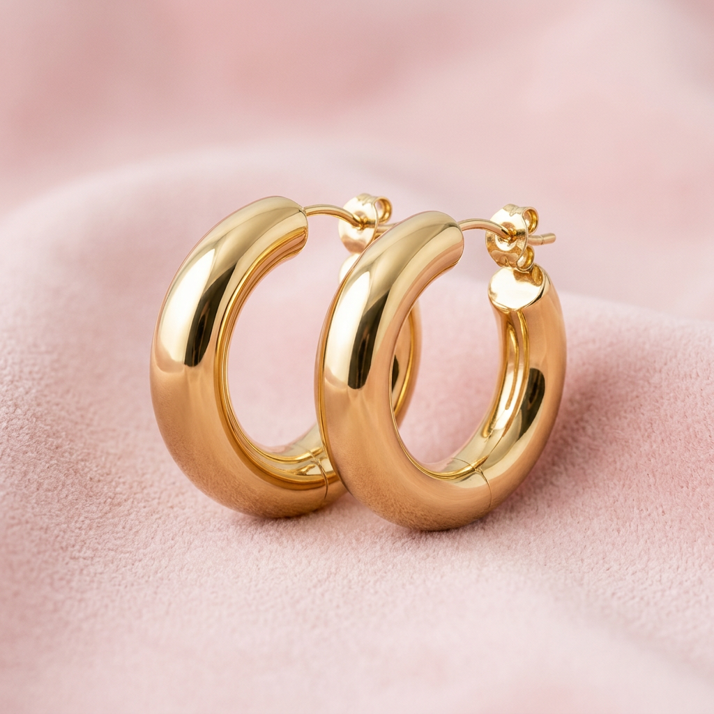 Halo Gold Hoops